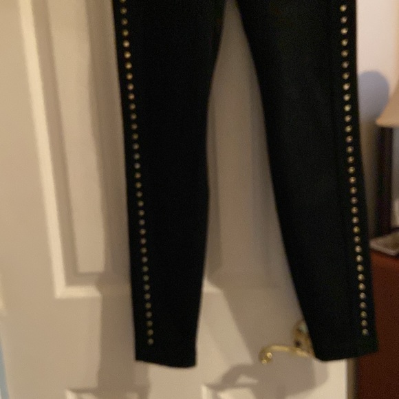 SALE White House Black Market Black Gold Stud Detail Runway Leggings - Picture 8 of 14